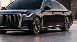 Black Hongqi H9 luxury sedan